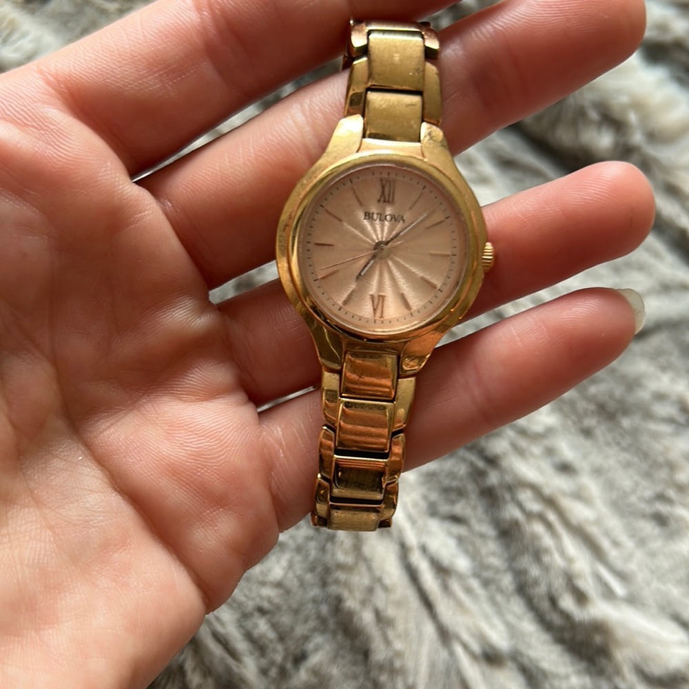 Rose gold Bulova watch